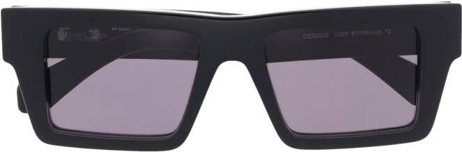 Off-White Eyewear Zonnebril met rechthoekig montuur Zwart
