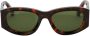 Off-White Eyewear Zonnebril met vierkant montuur Groen - Thumbnail 1