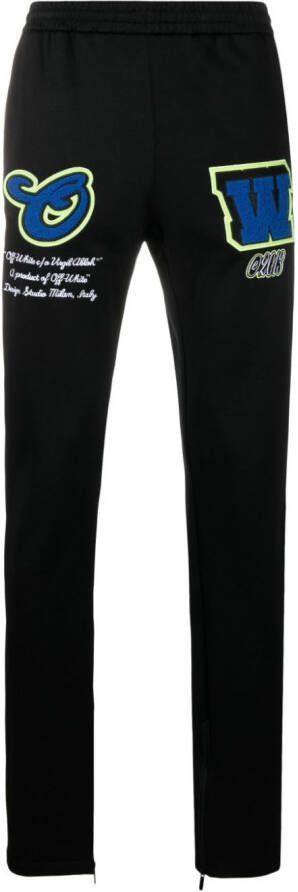 Off-White Gestreepte trainingsbroek Zwart