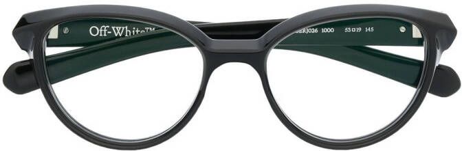 Off-White Optical Style 26 bril met cat-eye montuur Zwart