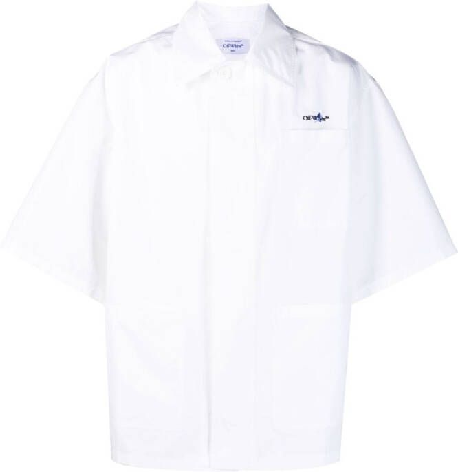 Off-White Overhemd met borduurwerk Wit