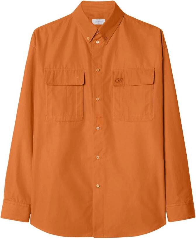 Off-White Overhemd met twee zakken Oranje