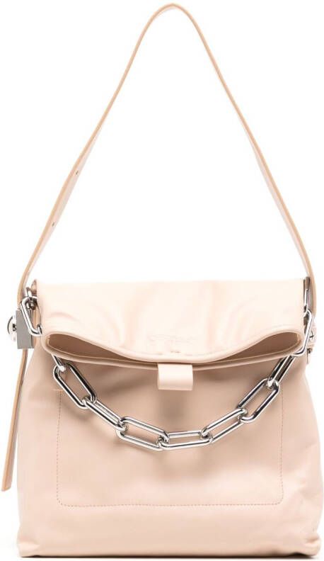 Off-White Ow Booster leren schoudertas Oranje