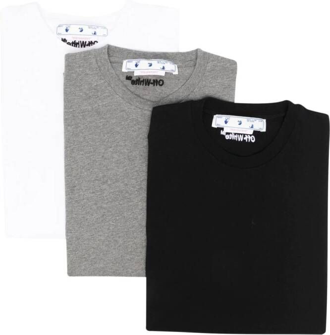 Off-White Drie T-shirts Wit