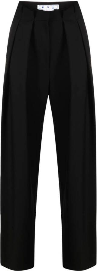 Off-White Pantalon met geborduurd logo Zwart