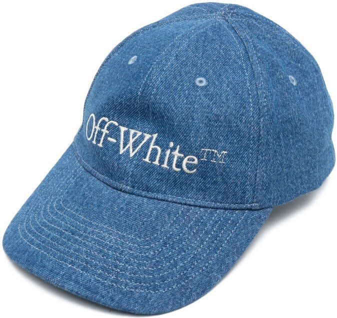 Off-White Pet met geborduurd logo Blauw