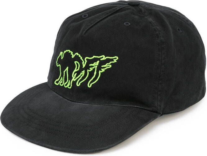 Off-White Pet met geborduurd logo Zwart