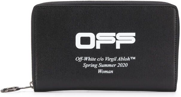Off-White Portemonnee met rits Zwart