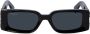 Off-White Roma zonnebril met rechthoekig montuur Zwart - Thumbnail 1