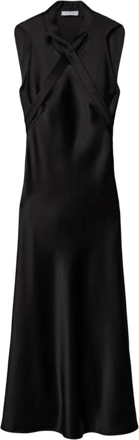 Off-White Satijnen jurk Zwart
