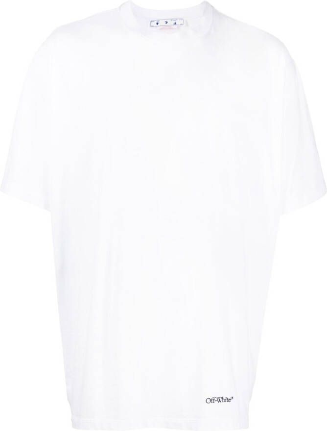 Off-White T-shirt met print Wit