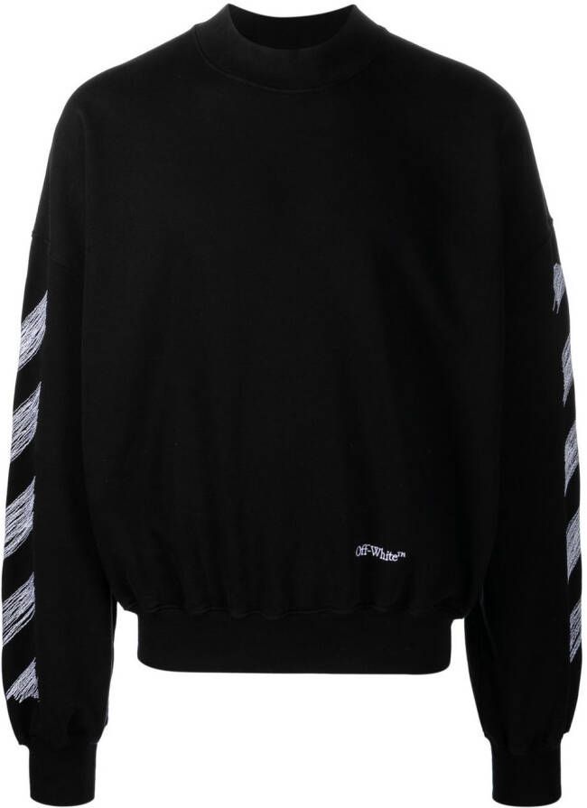 Off-White Sweater met print Zwart