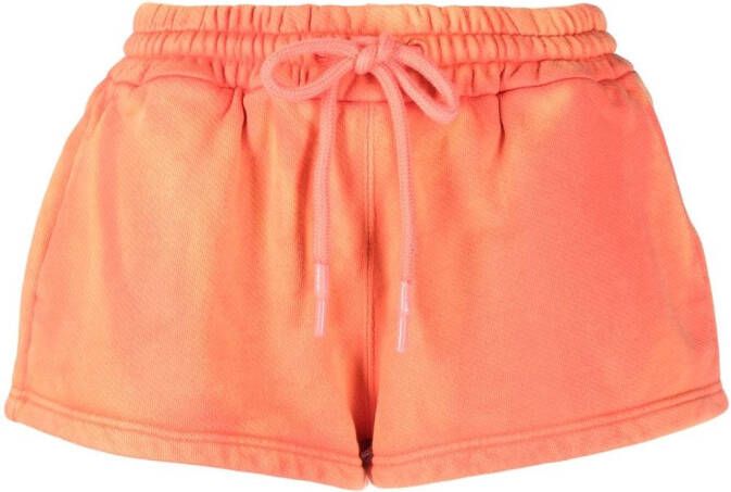 Off-White Shorts met gebleekt effect Oranje
