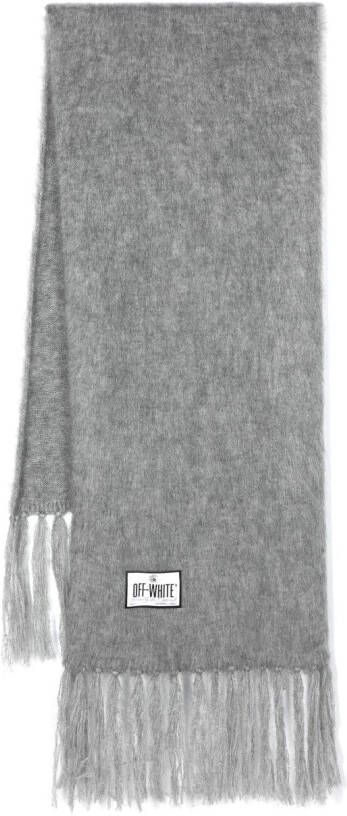 Off-White Sjaal met logopatch Grijs