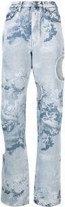 Off-White Jeans met uitgesneden detail Blauw