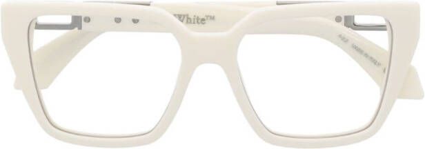 Off-White Style 29 bril met logoplakkaat Wit