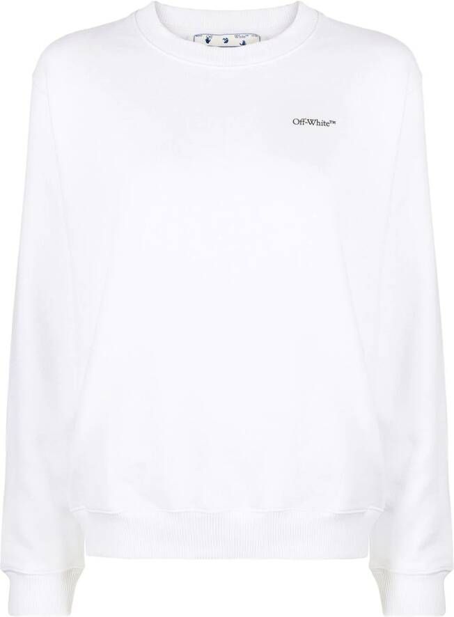 Off-White Sweater met bloemenprint Wit
