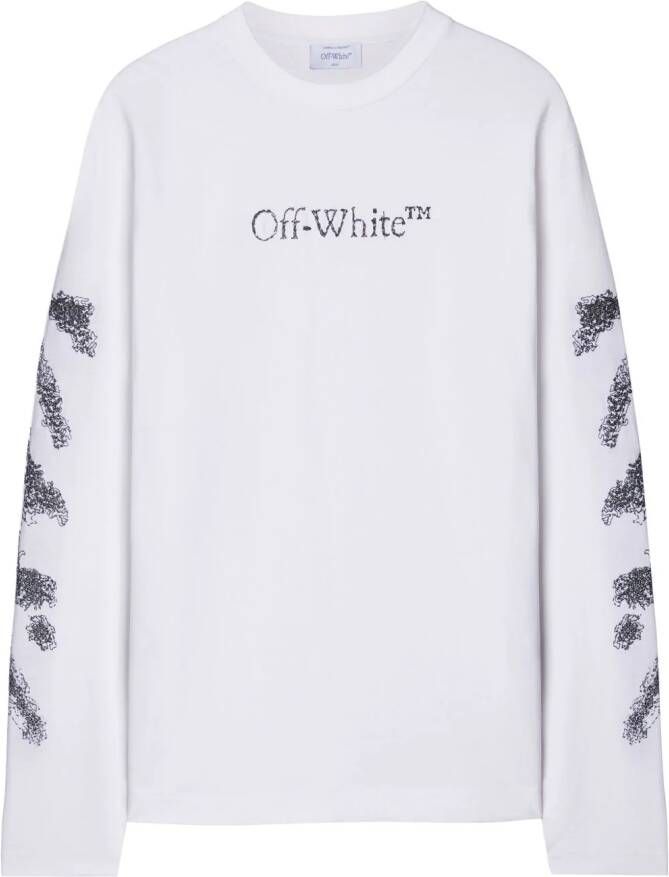 Off-White Sweater met borduurwerk Wit