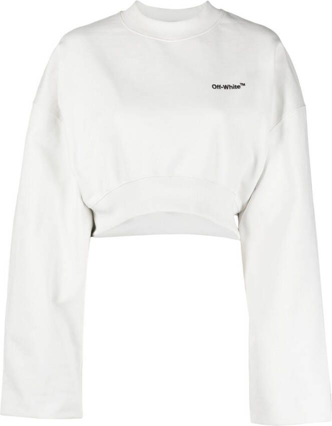 Off-White Sweater met geborduurd logo Wit