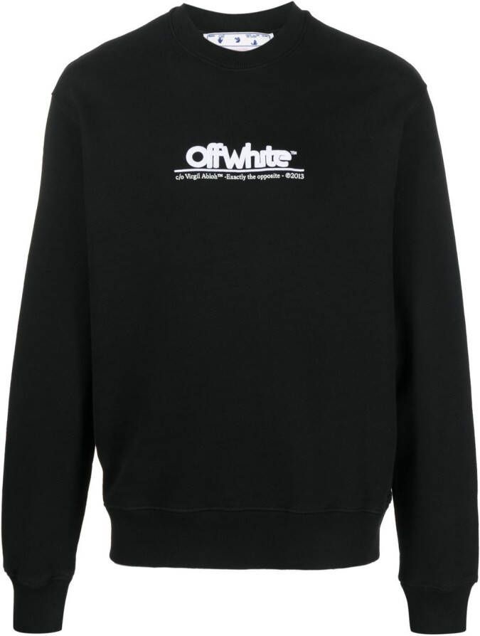 Off-White Sweater met geborduurd logo Zwart