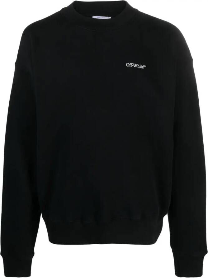 Off-White Sweater met logoprint Zwart