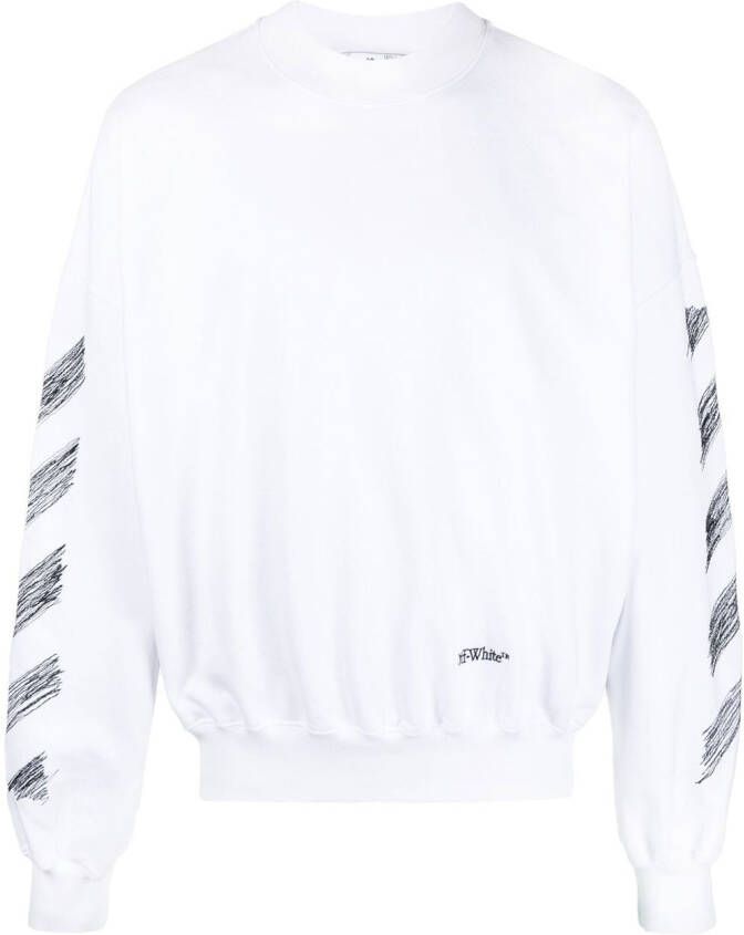 Off-White Sweater met print Wit