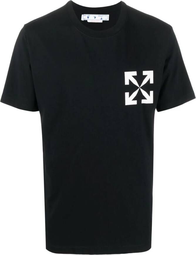 Off-White T-shirt met logo Zwart
