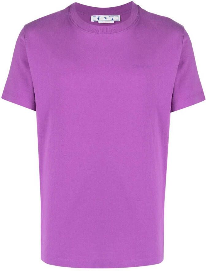 Off-White T-shirt met logoprint Paars
