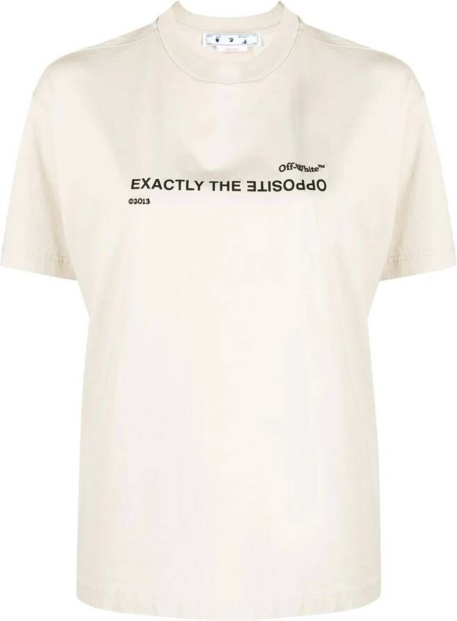Off-White T-shirt met print Grijs