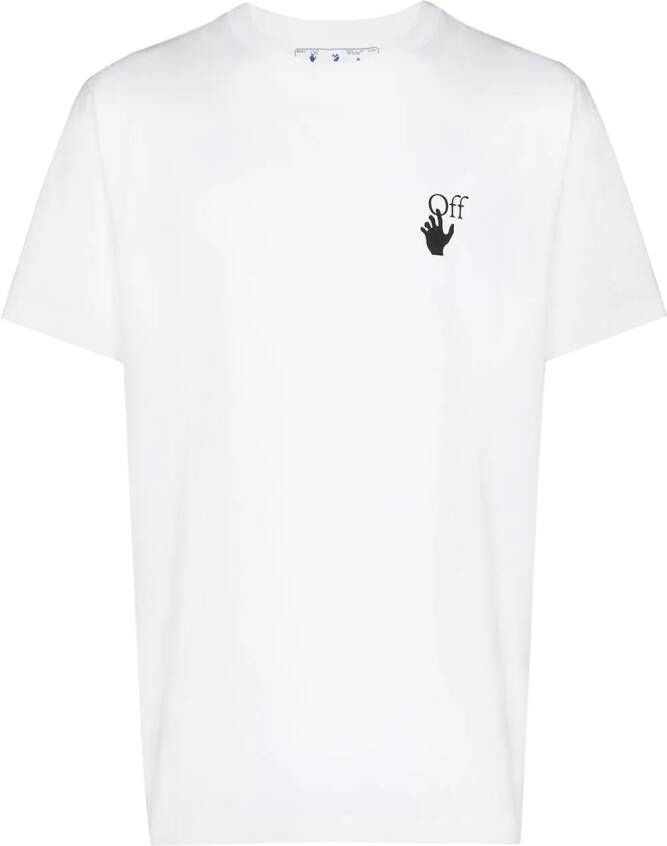 Off-White Off White T shirt met print heren katoen XXL Wit