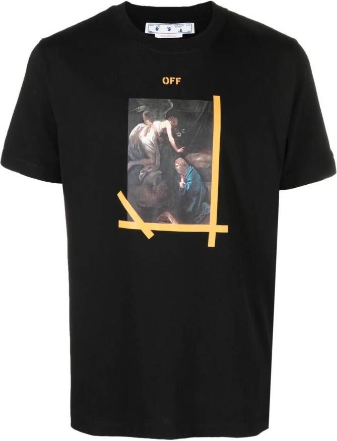 Off-White T-shirt met print Zwart