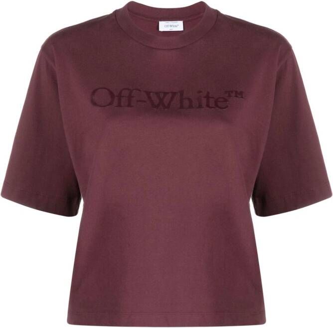 Off-White T-shirt met logoprint Rood