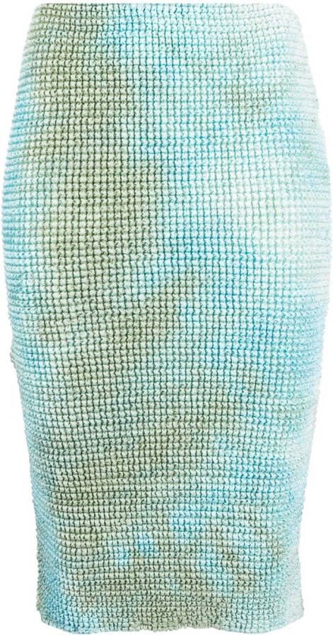 Off-White Gesmockte rok Blauw