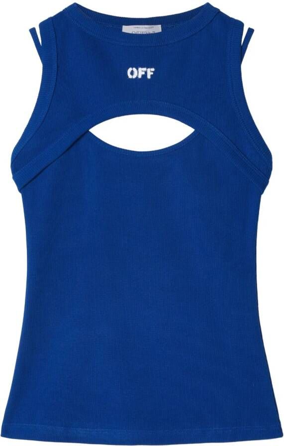Off-White Top met logoprint Blauw