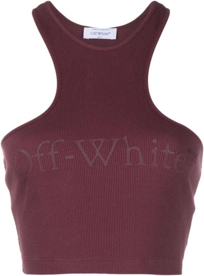 Off-White Top met racerback Rood