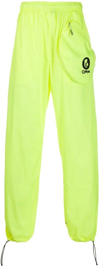 Off-White Trainingsbroek met logoprint Geel