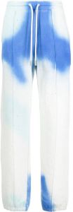 Off-White two-tone cotton track pants Blauw
