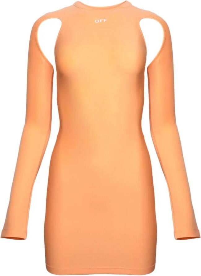 Off-White Uitgesneden mini-jurk Oranje