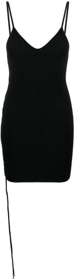 Off-White Mini-jurk met V-hals Zwart