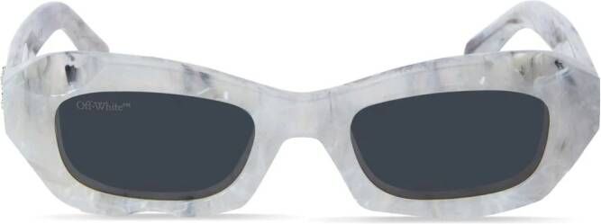 Off-White Venezia zonnebril met rechthoekig montuur Beige
