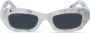 Off-White Venezia zonnebril met rechthoekig montuur Beige - Thumbnail 1