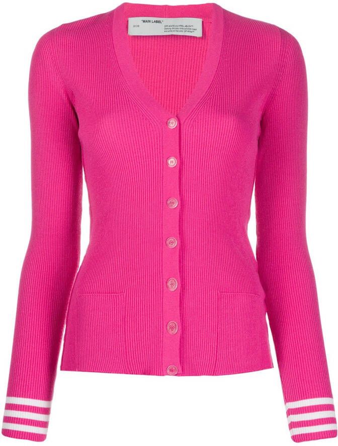 Off-White Vest met logostreep Roze