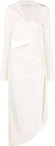 Off-White Gedrapeerde jurk Wit