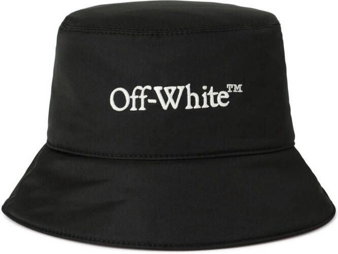 Off-White Vissershoed met geborduurd logo Zwart