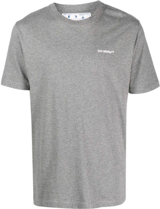 Off-White T-shirt met print MELANGE GREY WHITE