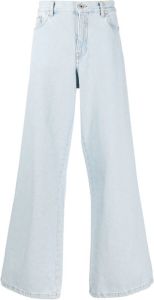 Off-White x Sal Barbier jeans met wijde pijpen Blauw