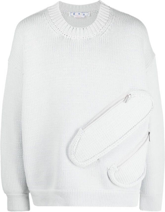 Off-White Sweater met ronde hals Grijs