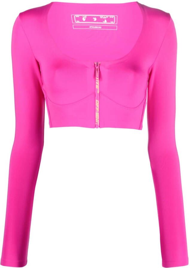 Off-White Cropped top Roze
