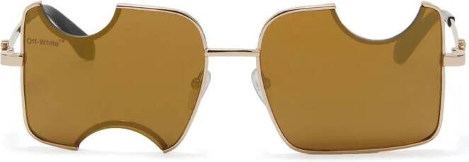 Off-White Eyewear Zonnebril met getinte glazen Bruin