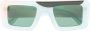 Off-White Eyewear Zonnebril met rechthoekig montuur Groen - Thumbnail 1